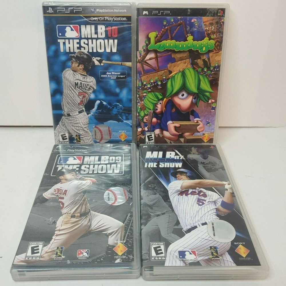 LOT of 4 PSP games - Lemmings and MLB The Show 07, 09 and 10.